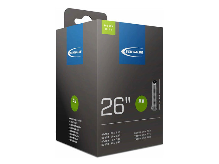 SCHWALBE AV13 Schrader Inner Tube 26 x 1.50 - 2.40 - Schrader 40mm Valve - freedommachine
