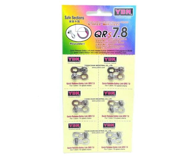 YABAN CHAIN LINKS - 5-8 SPEED - 7.3MM - 6PCS PER CARD - freedommachine