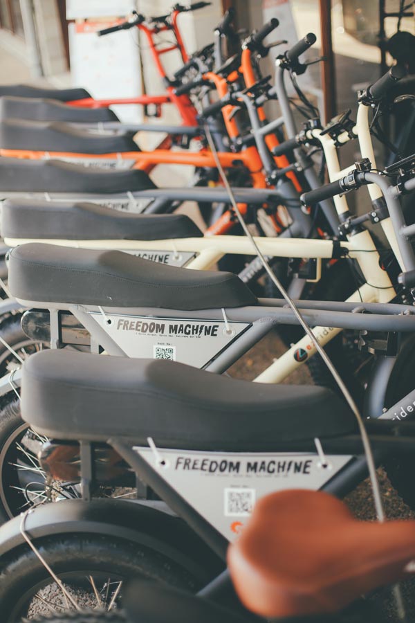 Bike hire byron bay from freedom machine. Electric bikes for rental.