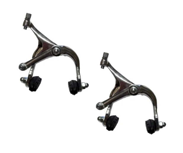 BRAKE - BIKELANE Caliper Brake Set, 45-57mm Reach, Single Pivot, Alloy, Nutted, SILVER (Front & Rear) - freedommachine