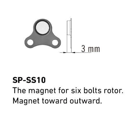 Tektro Magnetic eBike Speed Sensor SP-SS10 (For 6 Bolt Rotor) Outward Facing - freedommachine