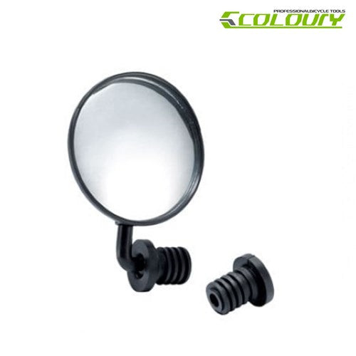 COLOURY Mirror - 3 Inch Round - 360 Deg Angle Adjustable - Dual Plugs 17.8/19.0mm - freedommachine