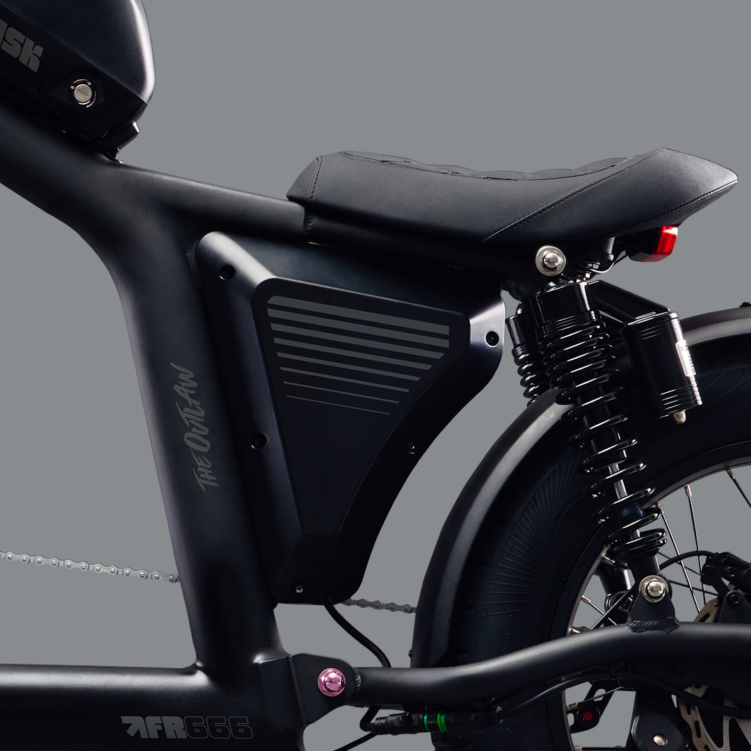 FR666 e-bike with suspension from Flight Risk Australia