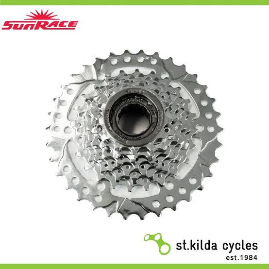 SUNRACE Screw on Cluster, 7 speed, 13 / 34T, Mega Range - freedommachine