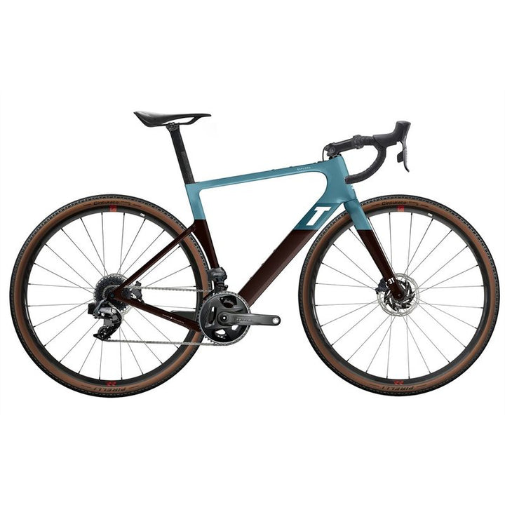 3T Exploro RaceMax 13 SPD EKAR Gravel Bike Blue/Brown - freedommachine